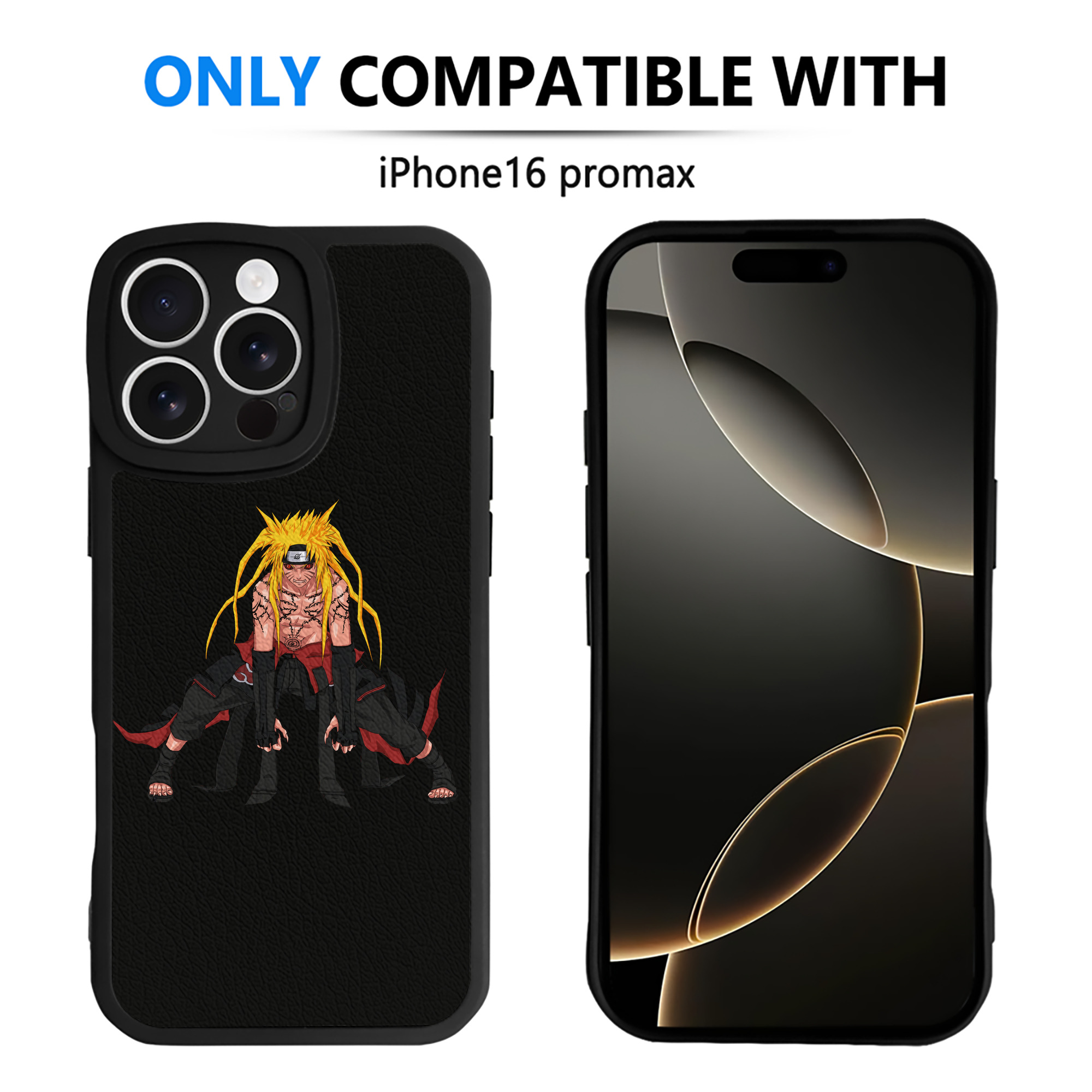 （画像用） NARUTO -ナルト- うずまき ナルト Uzumaki Naruto 【iPhone 16シリーズ対応】シリコンスマホケース（レザー調） 材質：シリコン